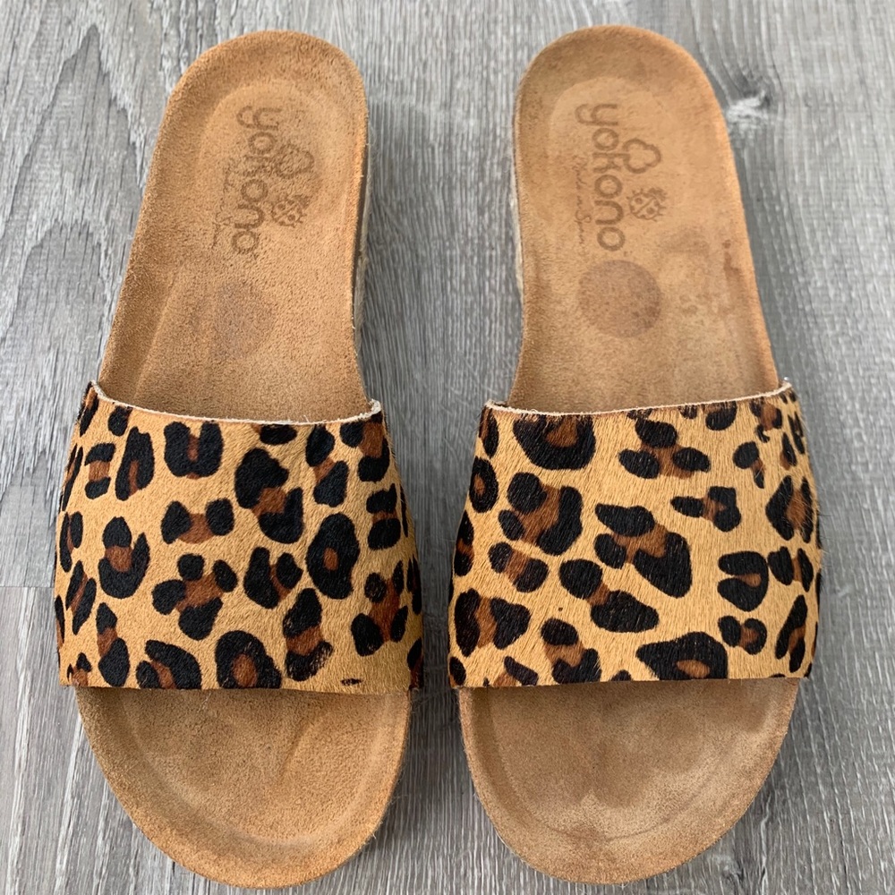 COPY - NEW! Yokono Leopard Print sandals 6.5
